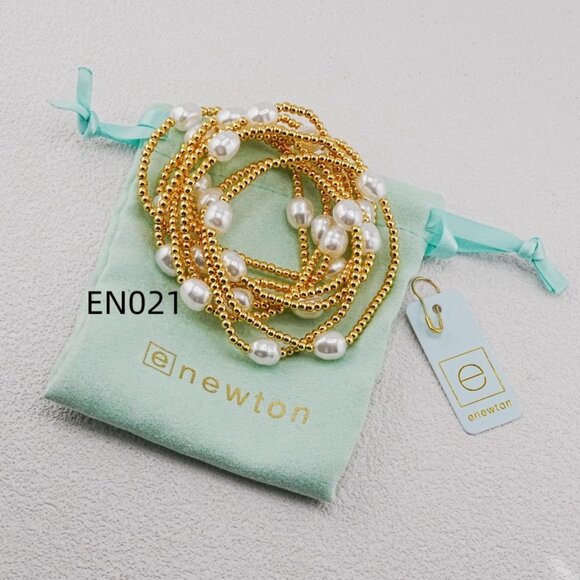 Enewton Gold Bead & Unusual-Shape Pearl Nine-Piece Bracelet Set - Picture 6 of 6